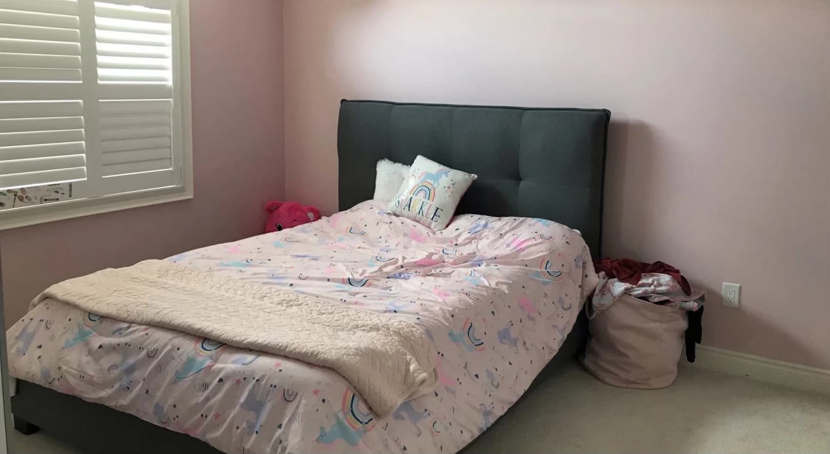 Pink Bedroom Makeover - Before